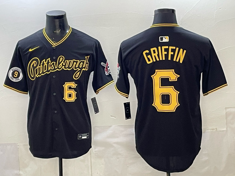 Men Pittsburgh Pirates #6 Griffin black Game 2026 Nike MLB Jersey 0401002